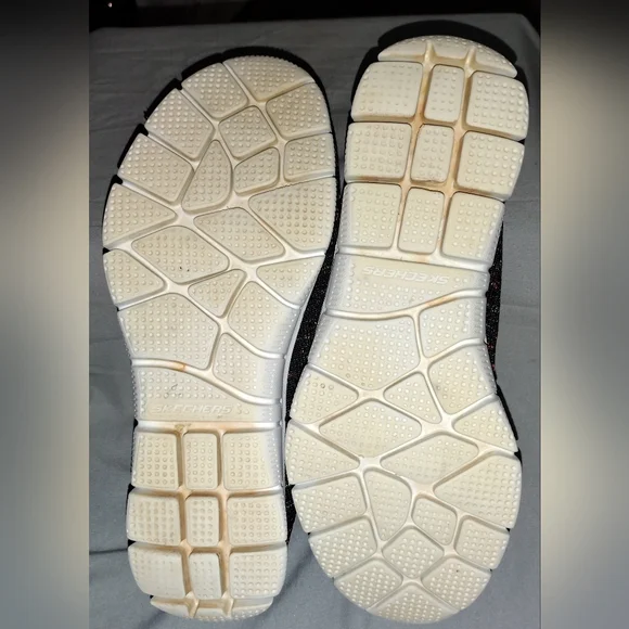 Skechers Air Cooled Memory Foam SN 12419 Black Knit Slip On Sneakers Size 8 - Picture 9 of 10